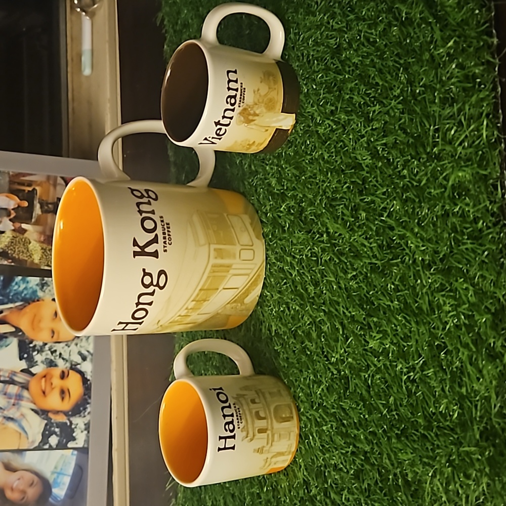 Set of Three Starbucks Mugs. Good Used Condition